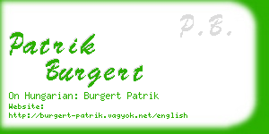 patrik burgert business card